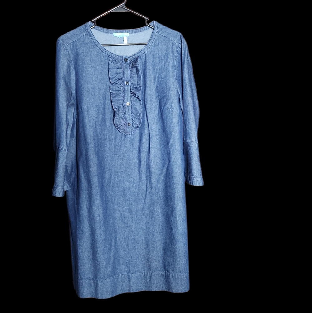Draper James Blue Ruffle Dress Size 14